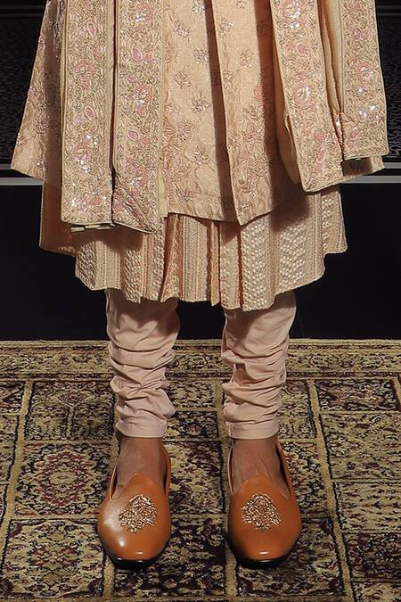 Buy Yajy By Aditya Jain Pink Silk, Cotton Sequins, Embroidery Floral Sherwani Set Online at Aza Fashions Buy_Yajy By Aditya Jain_Pink Silk, Cotton Sequins, Embroidery Floral Sherwani Set _Online_at_Aza_Fashions