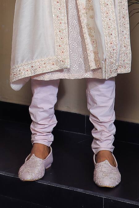 Buy Yajy By Aditya Jain Off White Silk, Cotton Sequins, Embroidery Botanical Sherwani Set Online at Aza Fashions Buy_Yajy By Aditya Jain_Off White Silk, Cotton Sequins, Embroidery Botanical Sherwani Set _Online_at_Aza_Fashions