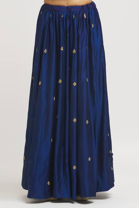 Surbhi Shah Emerald Green Silk, Organza Embroidery, Gota Patti Round Hand Kurta Lehenga Set at Aza Fashions Surbhi Shah_Emerald Green Silk, Organza Embroidery, Gota Patti Round Hand Kurta Lehenga Set _at_Aza_Fashions