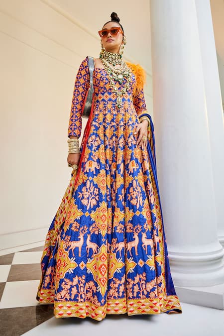 The Royaleum Ira Hand Embroidered Anarkali With Dupatta 