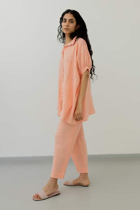Silai Studio Embroidered Shirt & Pant Set 