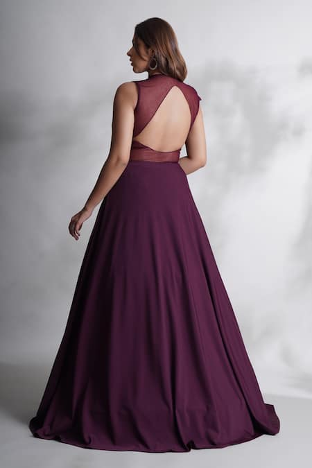 Chaashni By Maansi And Ketan Embellished Flared Gown 