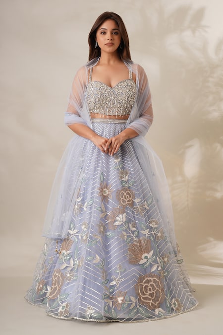 Chaashni by Maansi and Ketan Gota Embroidered Lehenga Set 