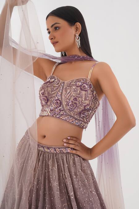 Buy Chaashni By Maansi And Ketan Pink Lycra Sequins, Cut Work Sweetheart Neck Embroidered Lehenga Blouse Set Online at Aza Fashions Buy_Chaashni By Maansi And Ketan_Pink Lycra Sequins, Cut Work Sweetheart Neck Embroidered Lehenga Blouse Set _Online_at_Aza_Fashions