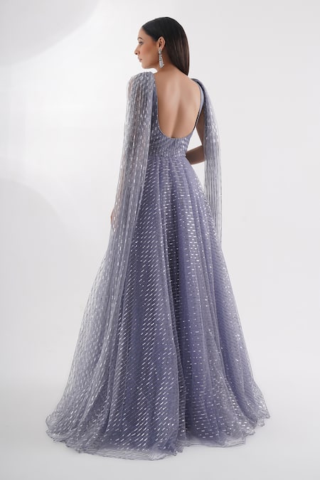 Chaashni By Maansi And Ketan Sequin Bead & Cutdana Embroidered Gown 