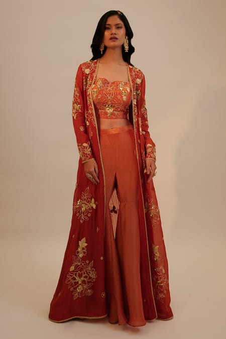 Sheela Suthar Embroidered Jacket & Gharara Set 