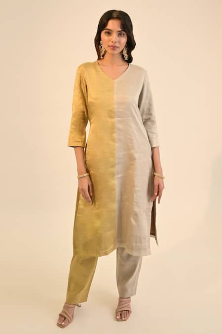 Sheela Suthar Color Block Kurta & Pant Set 