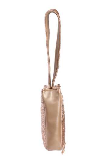 Fuchsia by aashaka mehta_Pink Beads, Sequins, Zari Crystal Cascade Embroidered Clutch _Online_at_Aza_Fashions