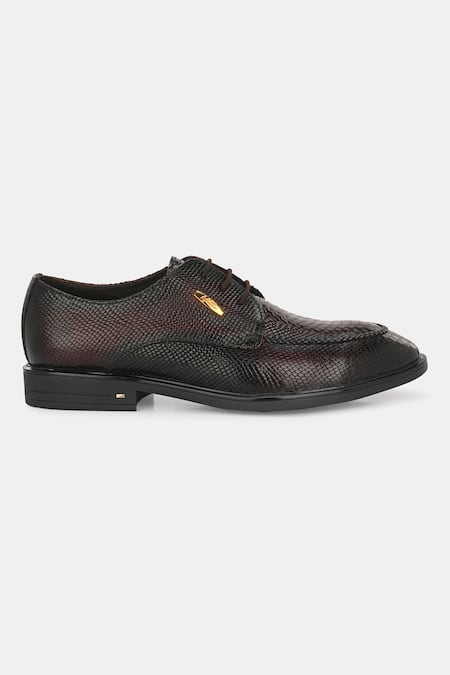 Shop_Lafattio_Red Textured Animal Shoes  _Online_at_Aza_Fashions