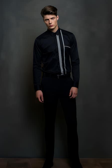 Hespoke Stripe Placement Shirt 