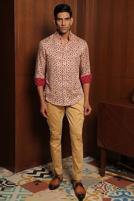 Rohit Kamra Jaipur Floral Jaal Print Shirt 