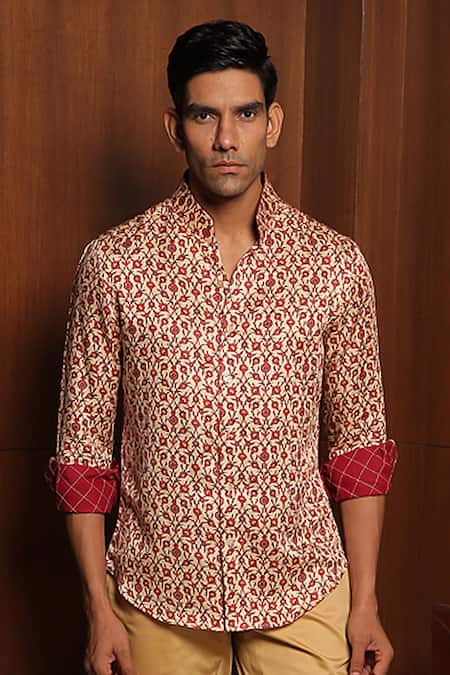 Rohit Kamra Jaipur Floral Jaal Print Shirt 