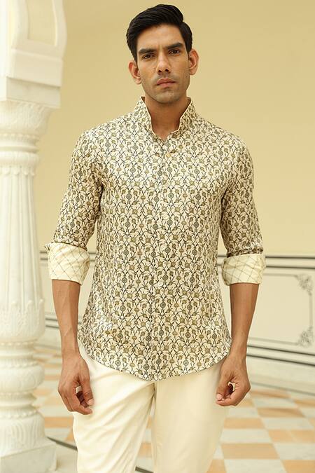 Rohit Kamra Jaipur Flower Jaal Print Shirt 