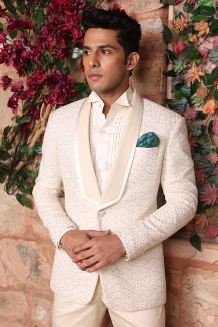 Rohit Kamra Jaipur Sprinkle Embroidered Tuxedo 