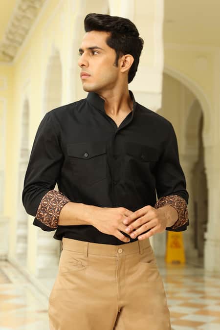 Rohit Kamra Jaipur Printed Cuff Shirt 