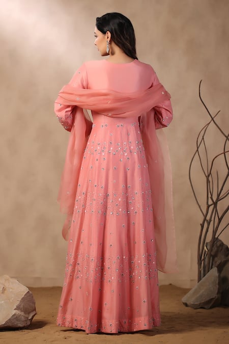 Palak Khandelwal Floral Embroidered Anarkali With Dupatta 