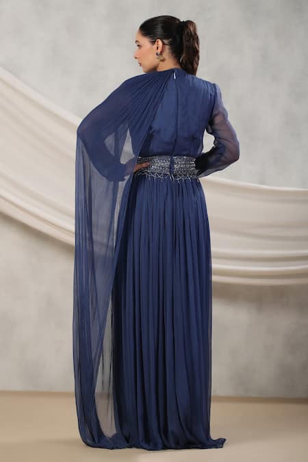 Palak Khandelwal Draped Anarkali With Hand Embroidered Belt 