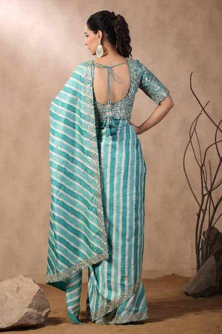 Palak Khandelwal Silk Leheriya Saree With Blouse 