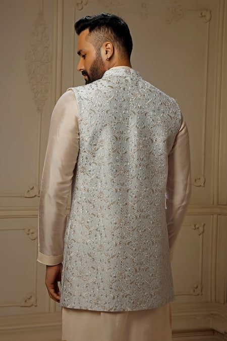 Vanshik Bloom Garden Embroidered Bundi Set 