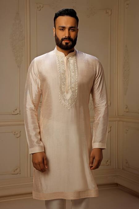 Buy_Vanshik_Blue Silk Embroidery Bloom Garden Bundi Set _Online_at_Aza_Fashions