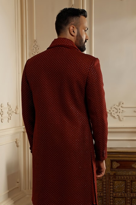Vanshik Resham Sequin Embroidered Sherwani Set 