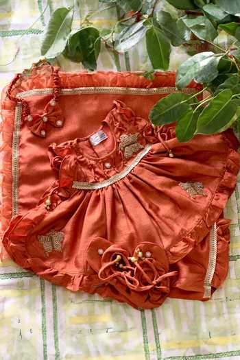 Rage Attire-Sweta Saria Zardozi Butterfly Embroidered Jamna Dress Set 