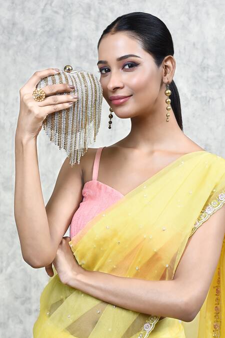 Buy_Aloha By PS_Gold Studs, Tassels Love Story Heart Clutch 