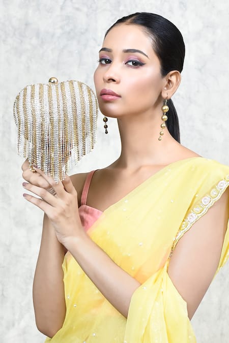 Aloha By PS Love Story Heart Shaped Embellished Clutch 