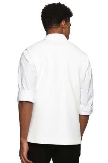 Paresh Lamba Signatures White Cotton Patchwork Quilted Bundi 2