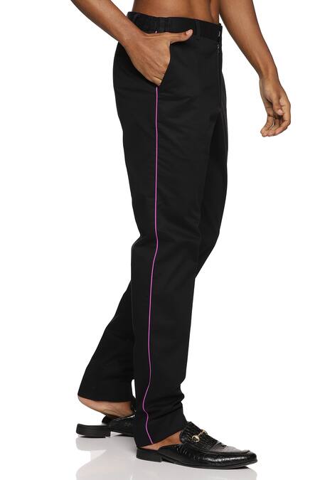 Paresh Lamba Signatures_Purple Linen Embroidered Floral Bundi Kurta Set _Online_at_Aza_Fashions