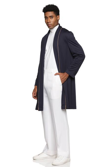 Buy_Paresh Lamba Signatures_Blue Lycra Solid Shrug _Online_at_Aza_Fashions