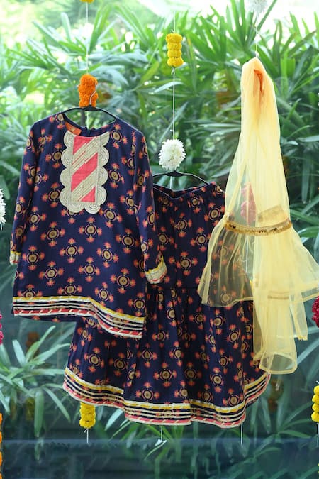 The Plum Bum Gota Embellished Kurta Sharara Set 