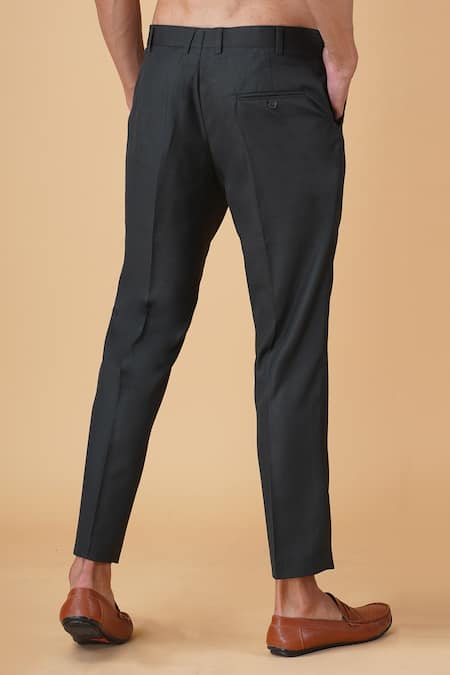 Buy_Manish Nagdeo_Green Viscose Mandarin Collared Bandhgala With Trouser _Online_at_Aza_Fashions