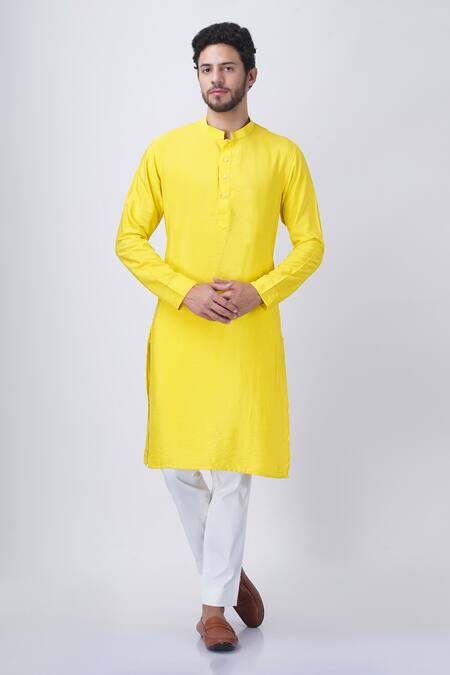 Shop Manish Nagdeo Yellow Silk, , Satin Sequins, Embroidery Floral Bundi Kurta Set Online at Aza Fashions Shop_Manish Nagdeo_Yellow Silk, , Satin Sequins, Embroidery Floral Bundi Kurta Set _Online_at_Aza_Fashions