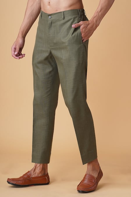 Manish Nagdeo_Green Silk Embroidery Floral Bundi Kurta Set _Online_at_Aza_Fashions