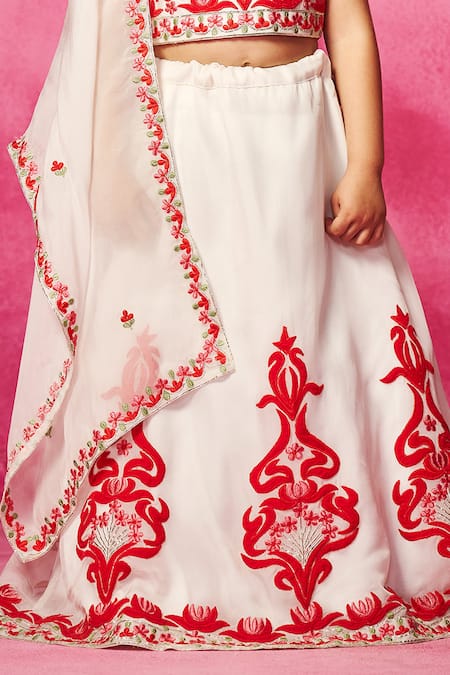 Buy Neha Gursahani Ivory Organza Embroidery Floral Lehenga Set Online at Aza Fashions Buy_Neha Gursahani_Ivory Organza Embroidery Floral Lehenga Set _Online_at_Aza_Fashions