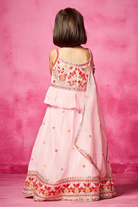 Shop Neha Gursahani Pink Organza Embroidery Velvet Patchwork Lehenga Set at Aza Fashions Shop_Neha Gursahani_Pink Organza Embroidery Velvet Patchwork Lehenga Set _at_Aza_Fashions