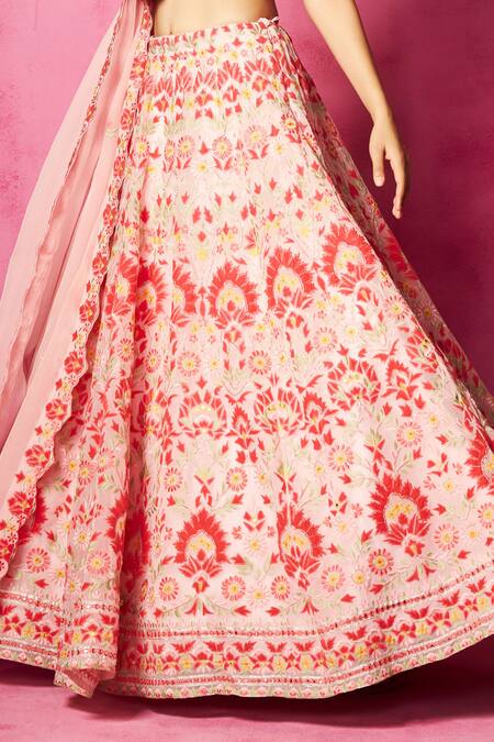 Neha Gursahani Pink Organza Mirrors, Embroidery, Patchwork Sweetheart Blouse Bridal Lehenga Set Online at Aza Fashions Neha Gursahani_Pink Organza Mirrors, Embroidery, Patchwork Sweetheart Blouse Bridal Lehenga Set _Online_at_Aza_Fashions