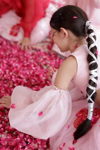 Buy_Panchhi By Kanupriya Tibrewala_Pink Net, Organza Embroidery Pushp Hibiscus Lehenga Blouse Set_Online_at_Aza_Fashions