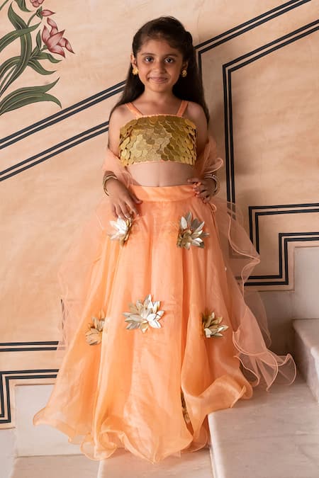 Panchhi by Kanupriya Tibrewala 3D Embellished Lehenga Set 