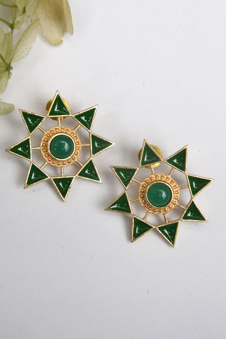 Shop Totapari Gold Plated Metallic Thread, Stones Caffeine Rush Embellished Necklace Set at Aza Fashions Shop_Totapari_Gold Plated Metallic Thread, Stones Caffeine Rush Embellished Necklace Set _at_Aza_Fashions