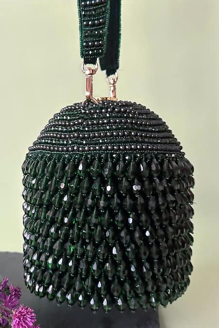 Tngan Ball Shape Clutch Purse Party Handbag Rhinestone Ring Handle Evening Bag  Black : Amazon.in: Fashion