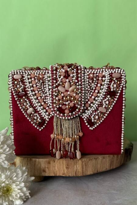 Bridal Clutch Bag Designer Heavy Beaded Embroidered Handmade Purse Indian  Handbag Engagement Gifts Bridesmaid Gifts Anniversary Gifts - Etsy