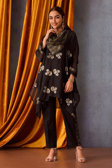 OMI Asymmetric Embroidered Tunic 