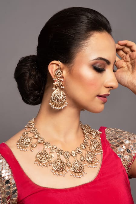 Queens Jewels Nimrat Jadau Choker Set 