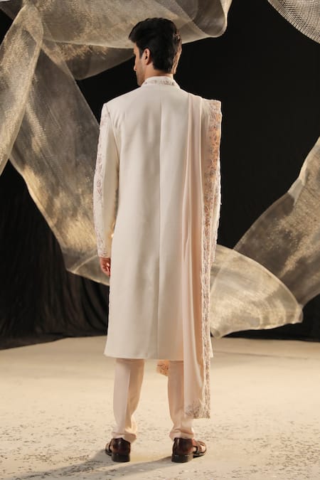 Ankur J Zardozi Embroidered Sherwani Set 