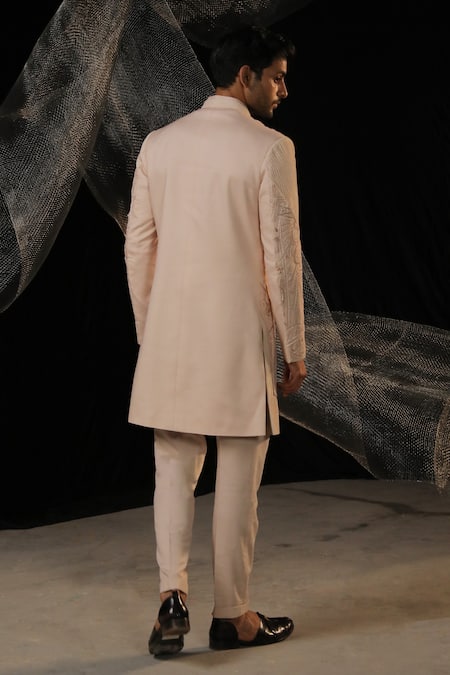 Ankur J Sequin Embroidered Bandhgala With Pant 