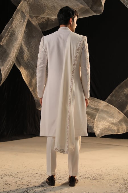 Ankur J Zardozi Embroidered Sherwani & Kurta Set 