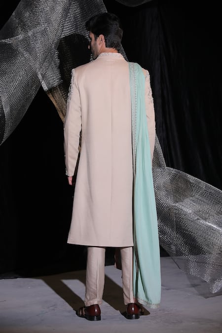 Ankur J Resham & Dabka Work Sherwani Set 