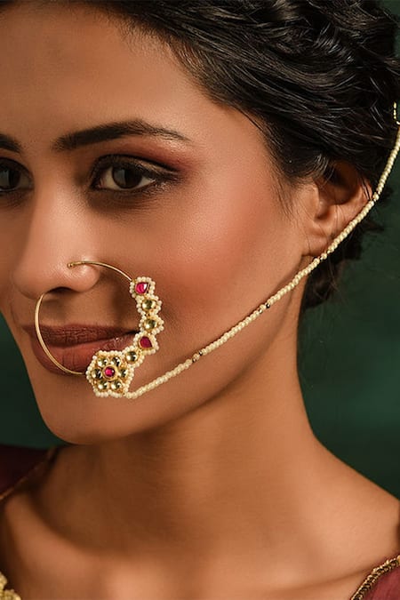 MAISARA JEWELRY Kundan Nath 